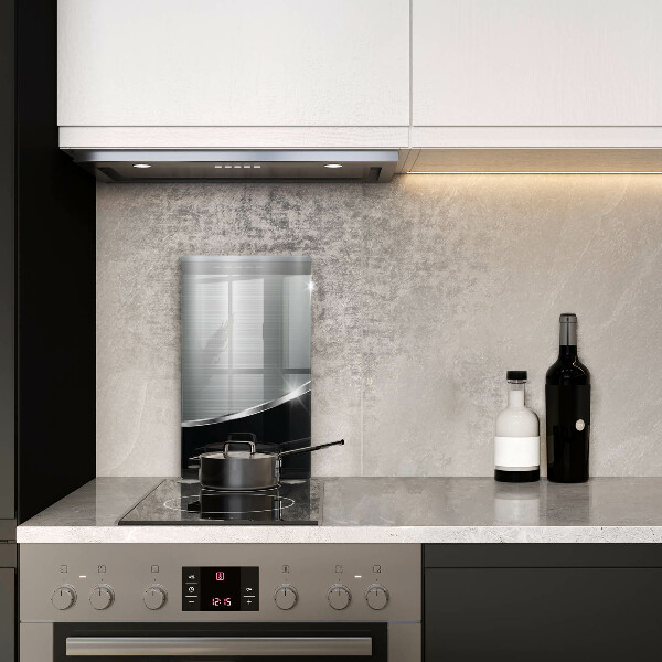 Protège plaque de cuisson Abstraction avec du métal