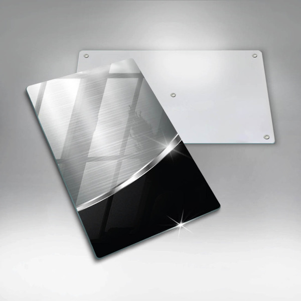 Protège plaque de cuisson Abstraction avec du métal