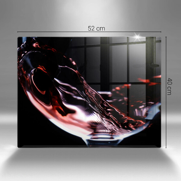 Protection plaque induction Un verre de vin rouge