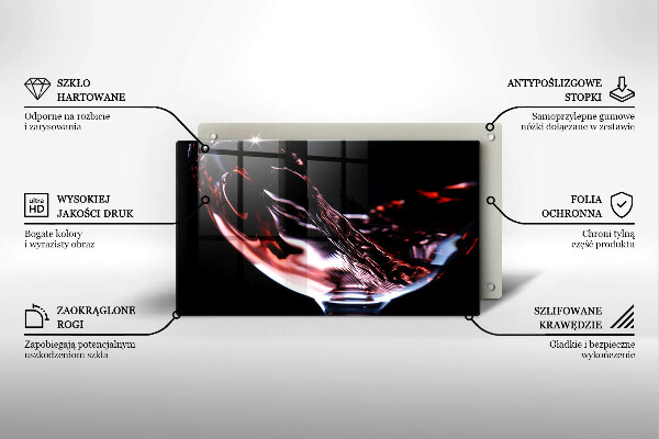 Protection plaque induction Un verre de vin rouge