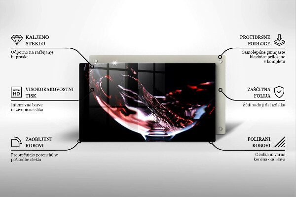 Protection plaque induction Un verre de vin rouge