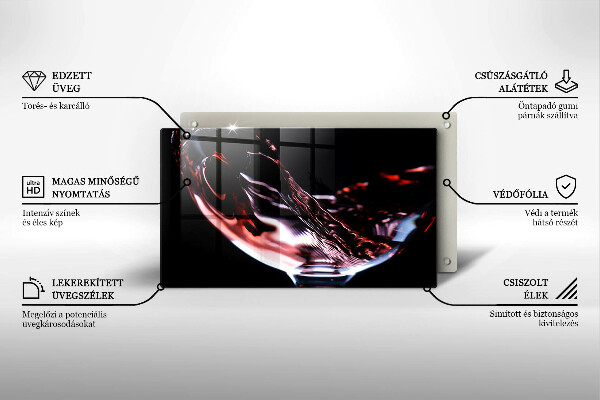 Protection plaque induction Un verre de vin rouge