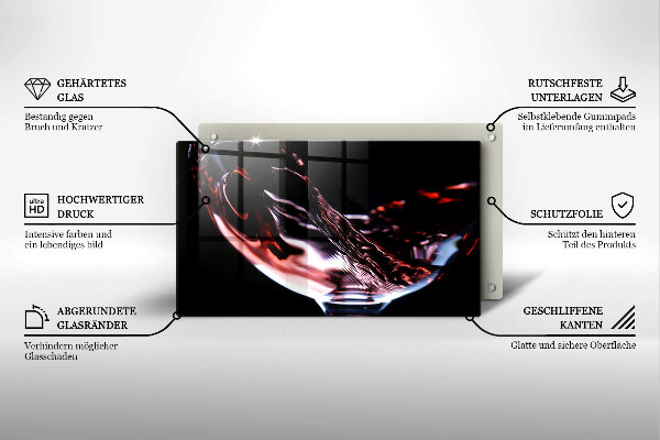 Protection plaque induction Un verre de vin rouge