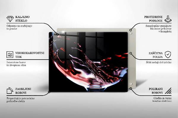 Protection plaque induction Un verre de vin rouge