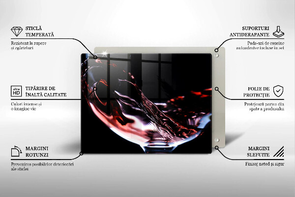 Protection plaque induction Un verre de vin rouge