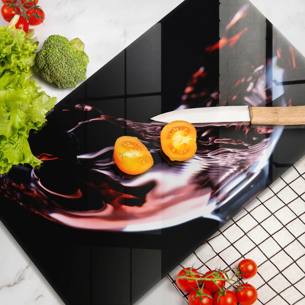 Protection plaque induction Un verre de vin rouge