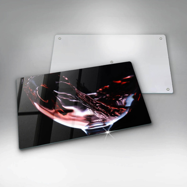 Protection plaque induction Un verre de vin rouge