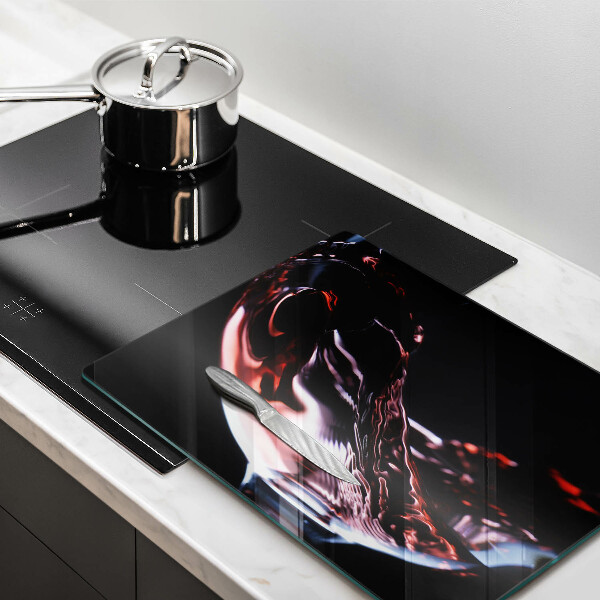 Protection plaque induction Un verre de vin rouge