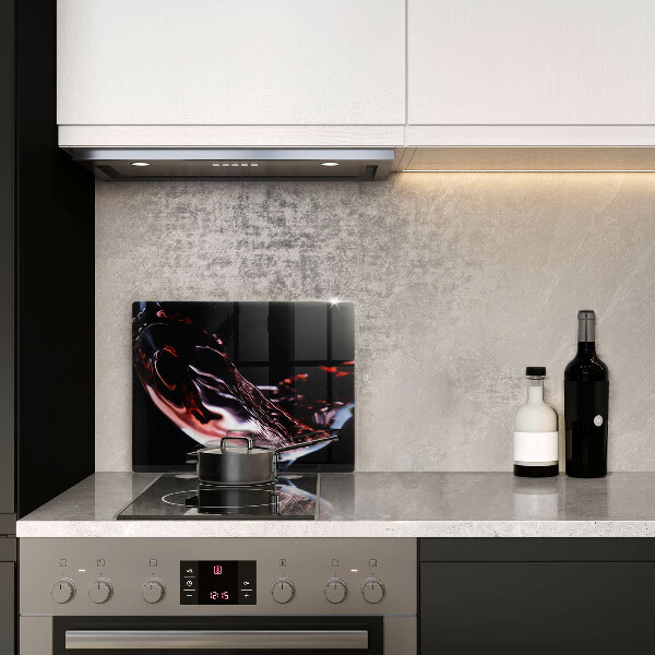 Protection plaque induction Un verre de vin rouge