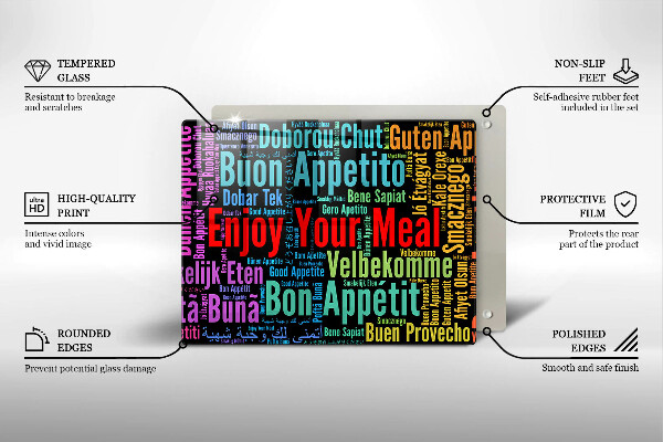 Protection plaque induction Sous-titres Bon appétit langues