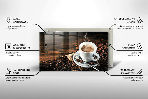 Protection plaque induction Tasse et grains de café