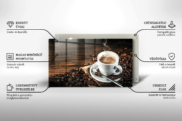 Protection plaque induction Tasse et grains de café