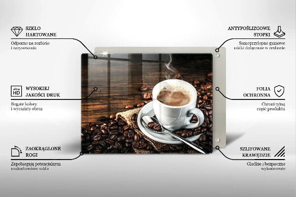 Protection plaque induction Tasse et grains de café