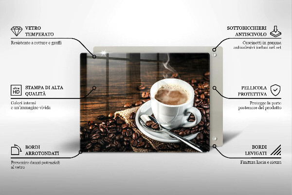 Protection plaque induction Tasse et grains de café