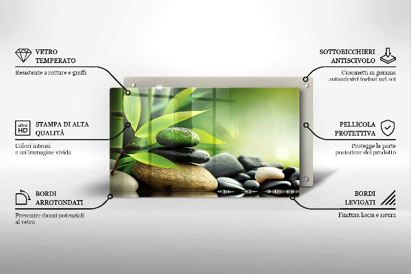 Protection plaque induction Pierres de bambou zen