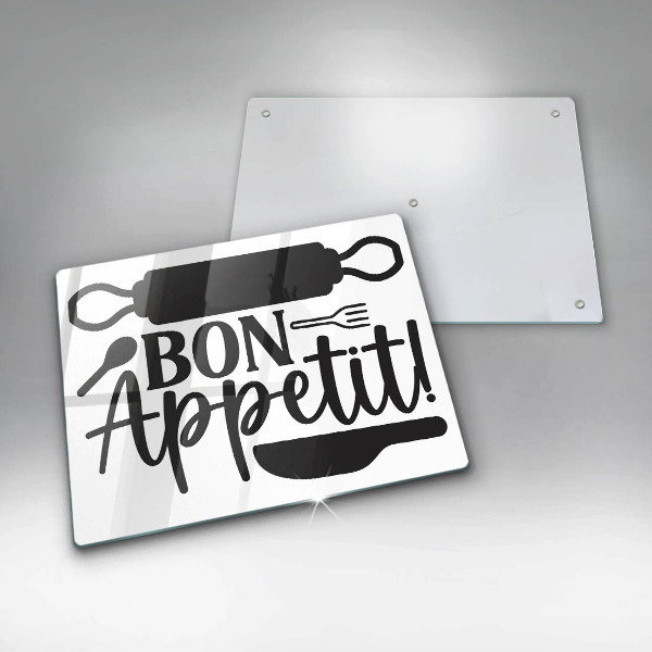 Protection plaque induction Inscription Bon Appetit