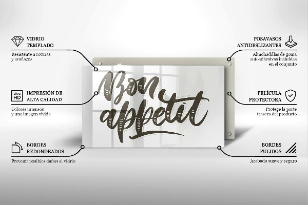 Protection plaque induction Inscripción de Bon Appetit