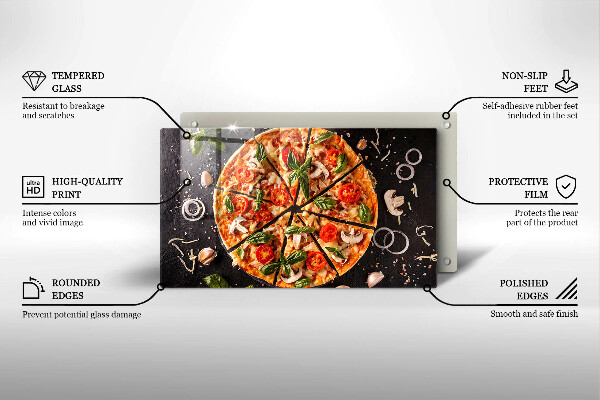 Protection plaque induction Pizza aux champignons