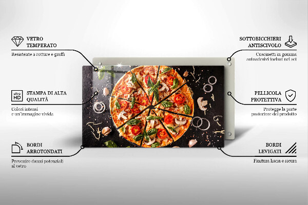 Protection plaque induction Pizza aux champignons