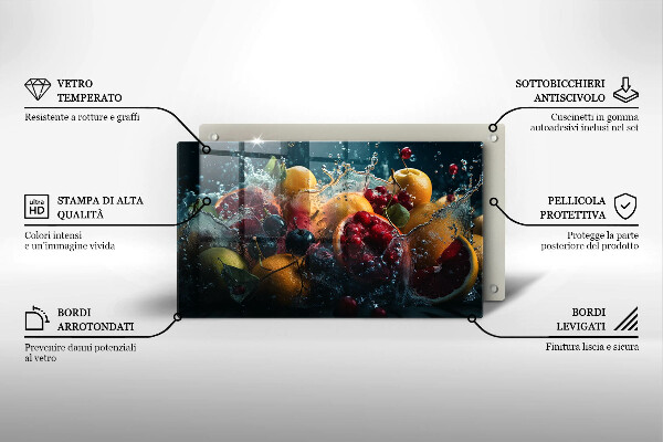 Protection plaque induction Fruits dans l'eau