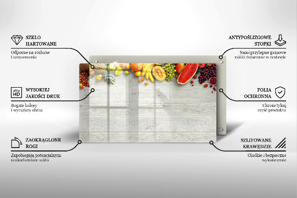 Protection plaque induction Fruits sur planches