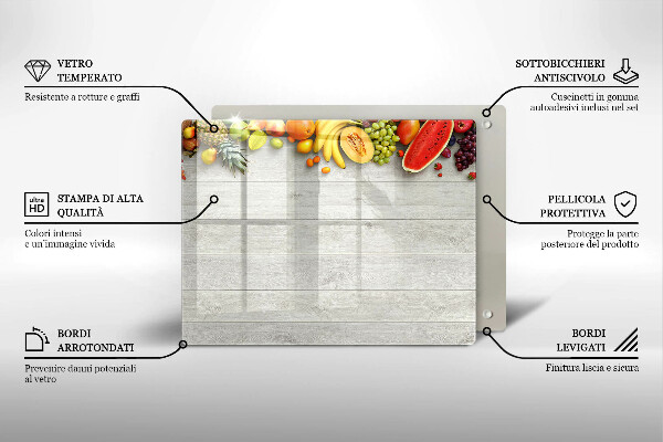 Protection plaque induction Fruits sur planches