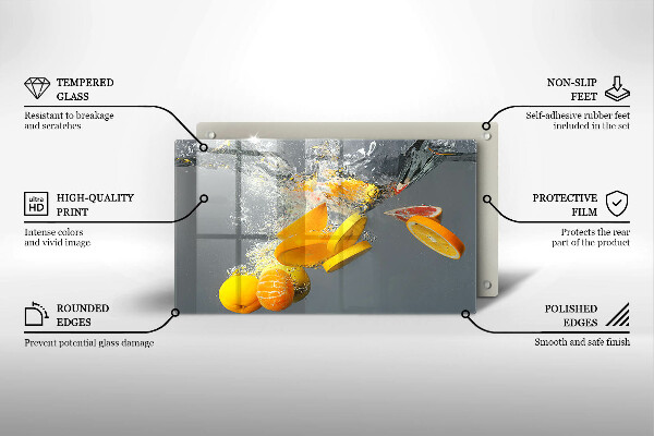 Protection plaque induction Citrons dans l'eau