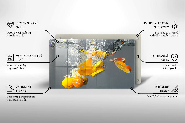 Protection plaque induction Citrons dans l'eau