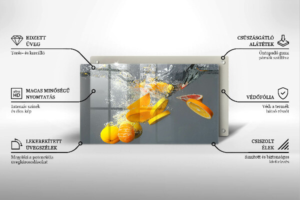 Protection plaque induction Citrons dans l'eau