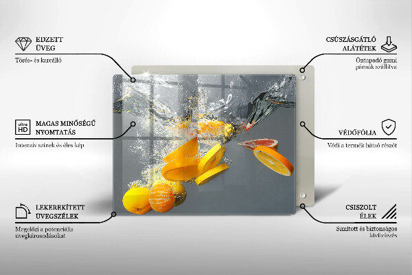 Protection plaque induction Citrons dans l'eau