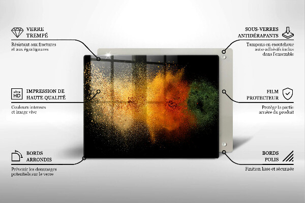 Protection plaque induction Épices colorées