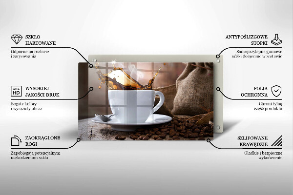 Protection plaque induction Tasse et grains de café