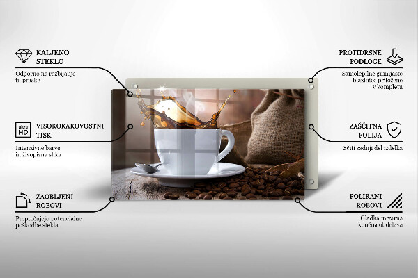 Protection plaque induction Tasse et grains de café