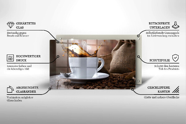 Protection plaque induction Tasse et grains de café