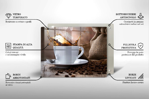 Protection plaque induction Tasse et grains de café