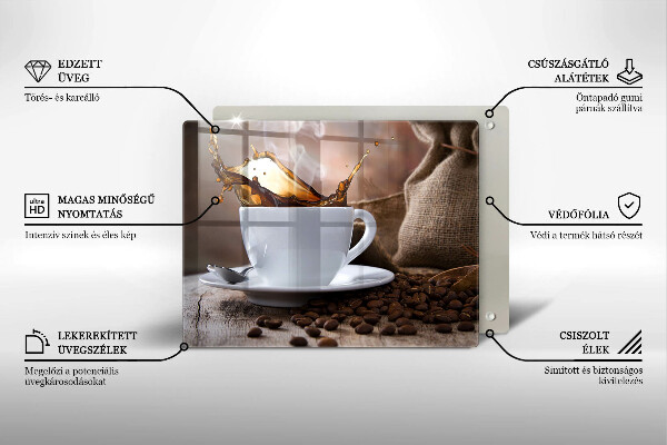 Protection plaque induction Tasse et grains de café