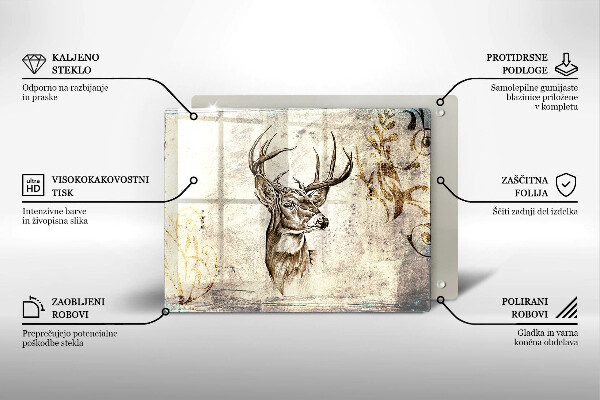 Protection plaque induction Illustration d'animaux de cerf