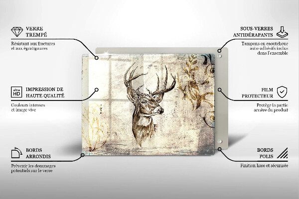 Protection plaque induction Illustration d'animaux de cerf