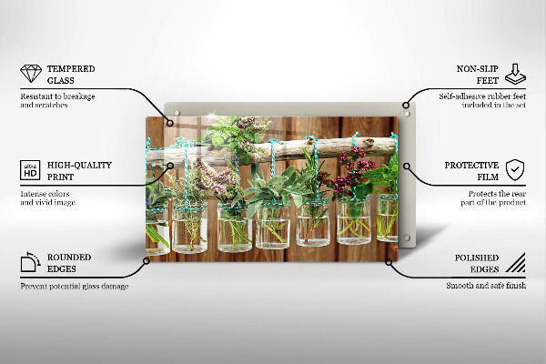 Protection plaque induction Plantes aromatiques vintage