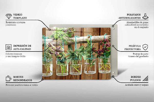 Protection plaque induction Plantes aromatiques vintage