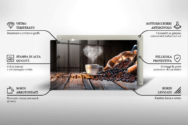 Protection plaque induction Tasse à café et coeur