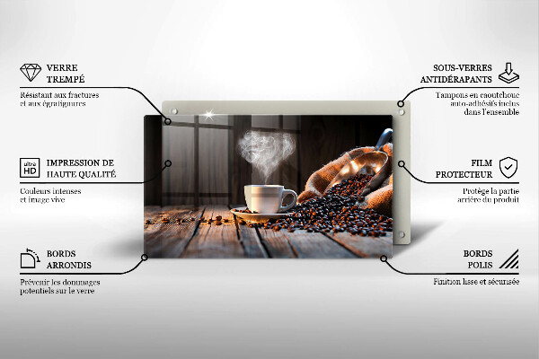 Protection plaque induction Tasse à café et coeur