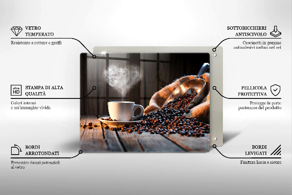 Protection plaque induction Tasse à café et coeur