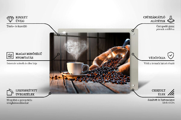 Protection plaque induction Tasse à café et coeur