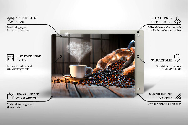 Protection plaque induction Tasse à café et coeur