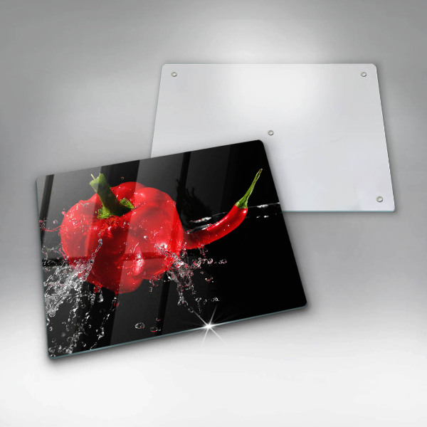Protection plaque induction Poivrons rouges dans l'eau