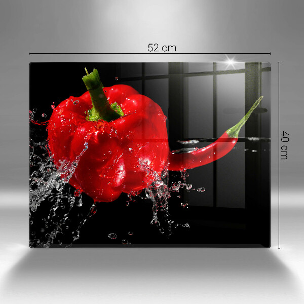 Protection plaque induction Poivrons rouges dans l'eau