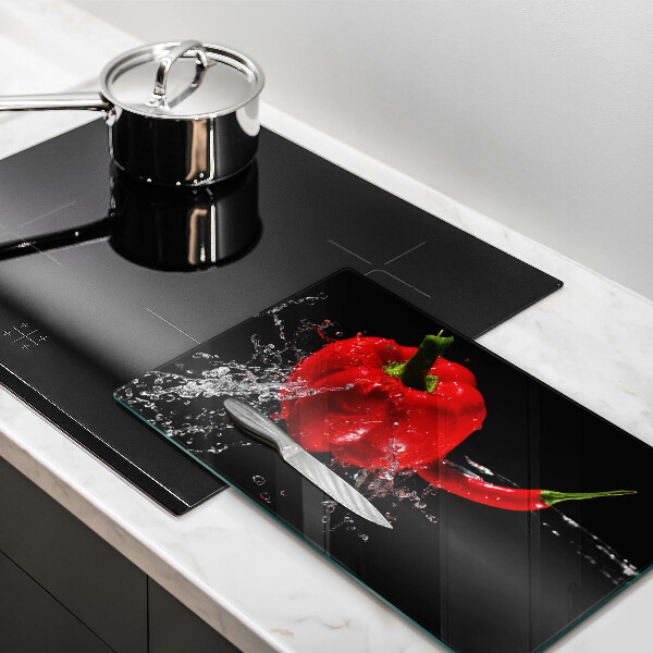 Protection plaque induction Poivrons rouges dans l'eau