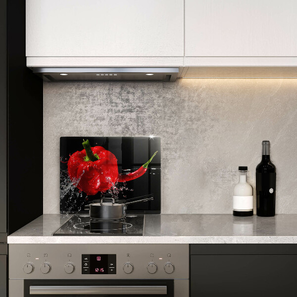 Protection plaque induction Poivrons rouges dans l'eau