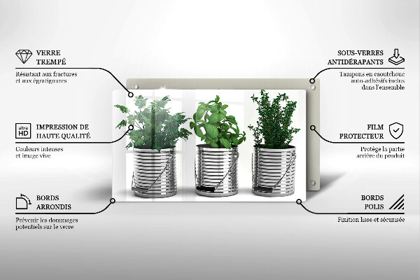 Protection plaque induction Pots de plantes aromatiques